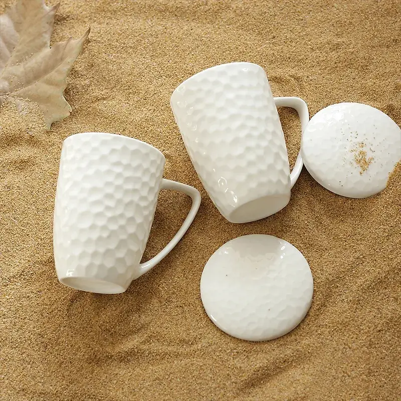 Pure White Large V Cup Mug for Coffee & Milk — feature 9