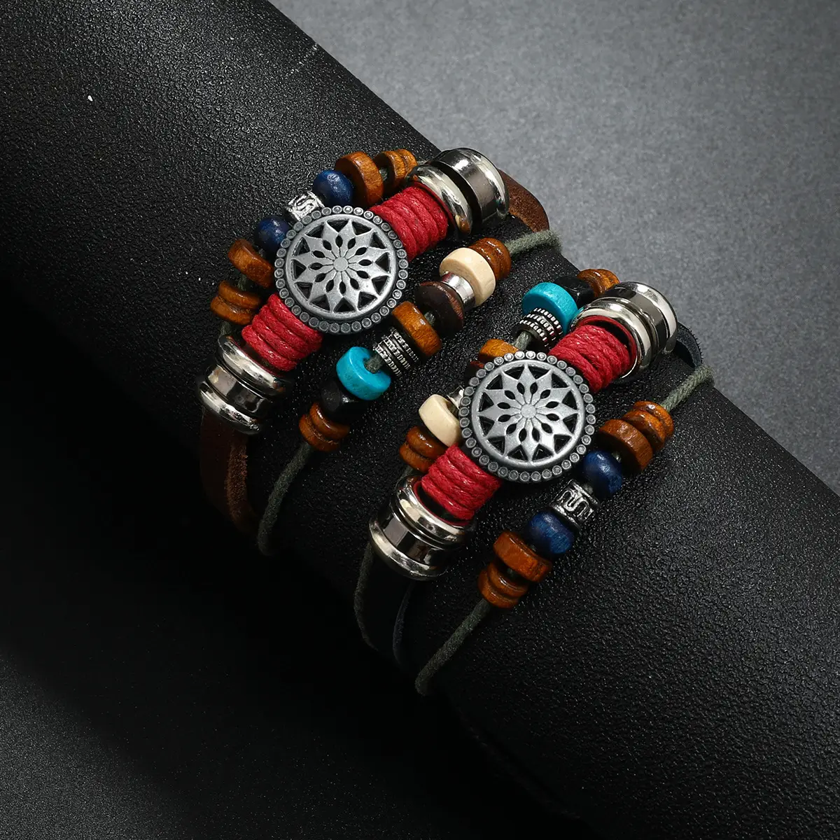 Retro Cowhide Bracelet with Sunflower Design All-Match - Image 3
