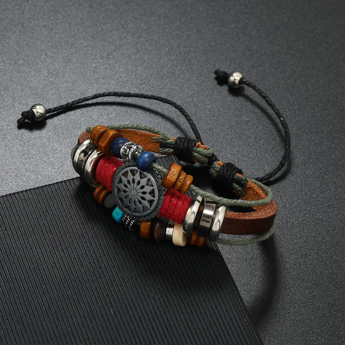 Retro Cowhide Bracelet with Sunflower Design All-Match - Image 4