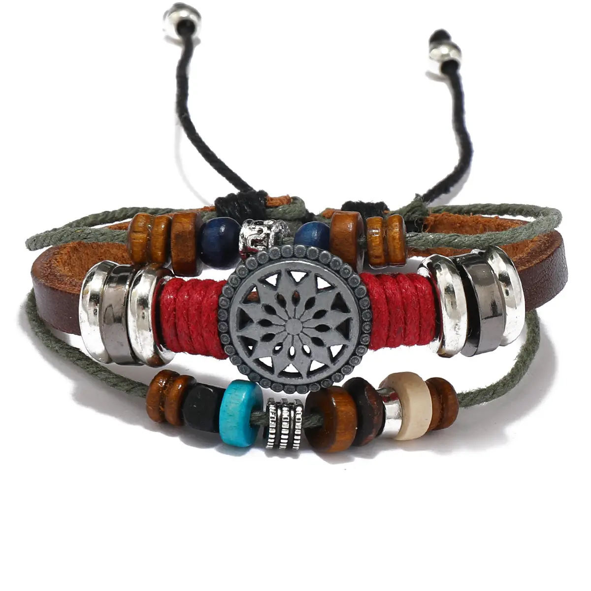 Retro Cowhide Bracelet with Sunflower Design All-Match - Image 2