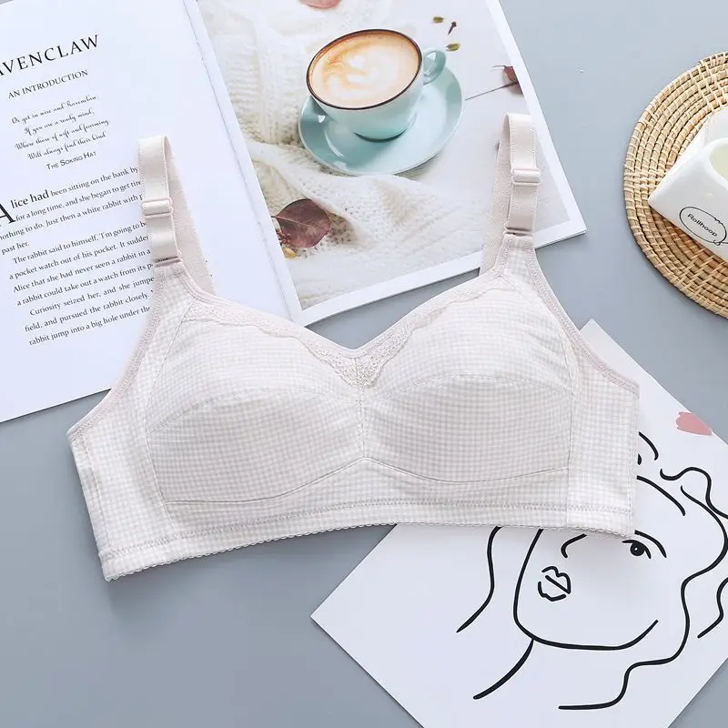 Changyan Wireless Bra, Large and Comfortable, Three-Row Back Clasp, Colorful Cotton, Beautiful Back, Wide Shoulder Straps, Middle-Aged and Elderly Bra, Wholesale