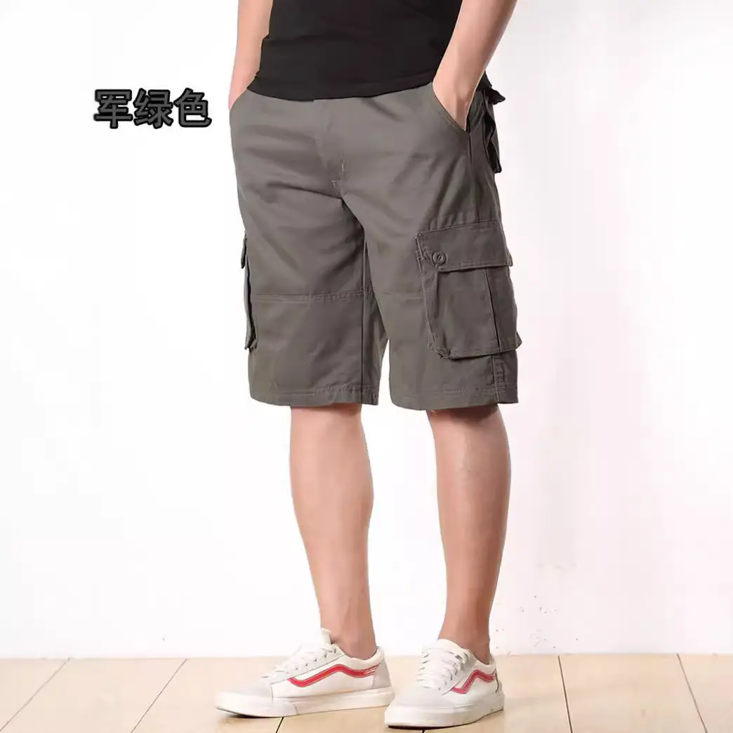 Plus Size Workwear Shorts Olive Green Large