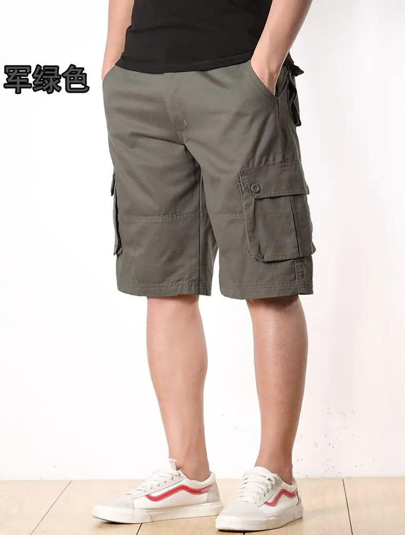 Plus Size Workwear Shorts Olive Green Large
