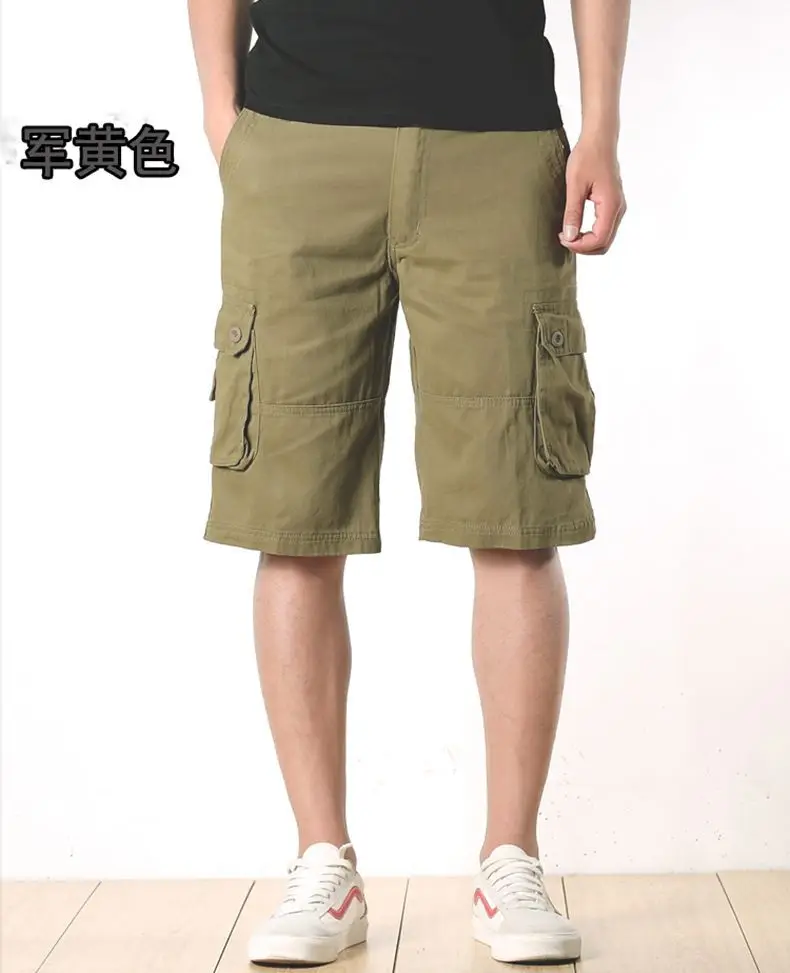Plus Size Workwear Shorts Olive Green Large