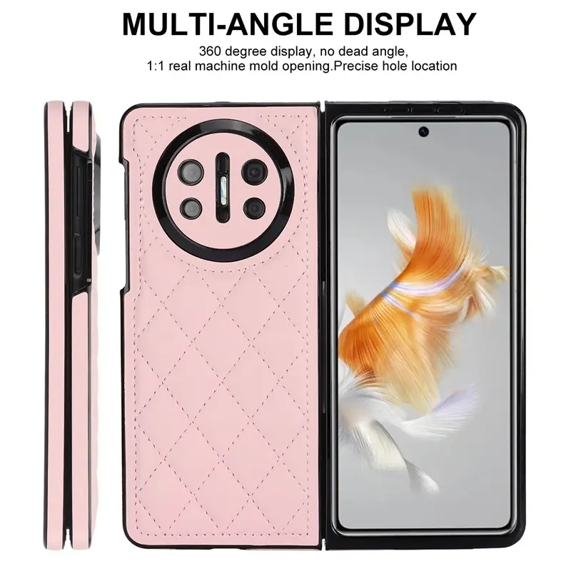 Quilted Light Blue Huawei Phone Case with Camera Protection