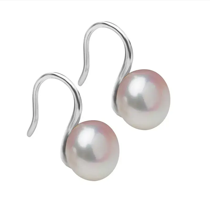 Freshwater Pearl Earrings with High Heel Hook Design - Image 5