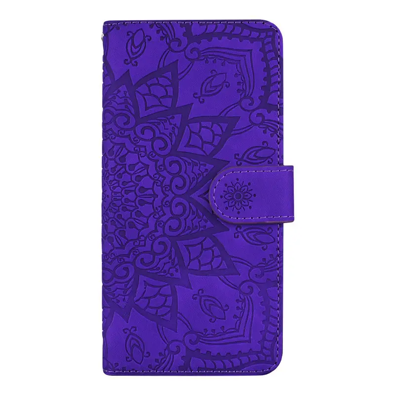 Black Sunflower Embossed Leather iPhone 16 Case - Image 3