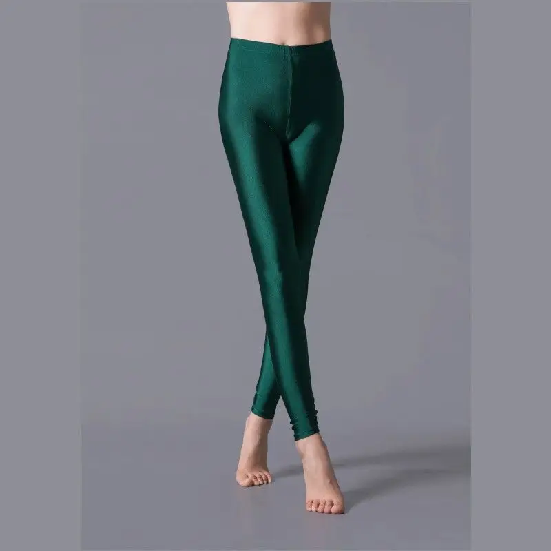 Purple High-Elasticity Glossy Leggings for Women - Image 17