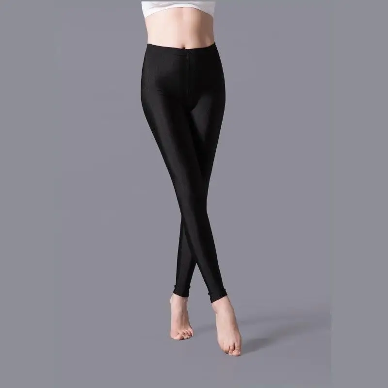Purple High-Elasticity Glossy Leggings for Women - Image 4