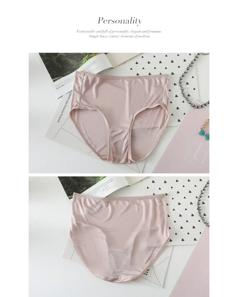 Wholesale Japanese Silk Women's Mid Waist Underwear — feature 15