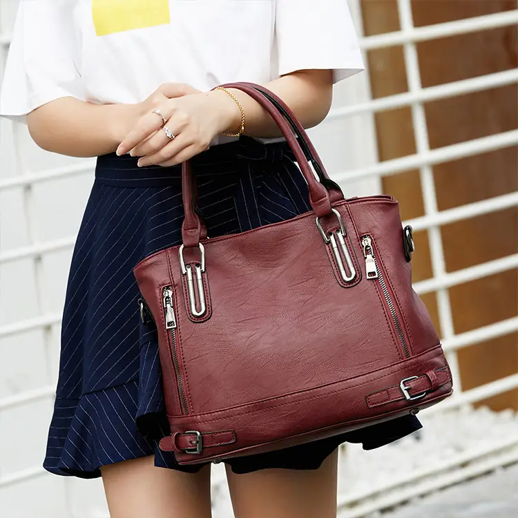 Women's Brown Leather Shoulder Bag Large Capacity 2024 - Image 12