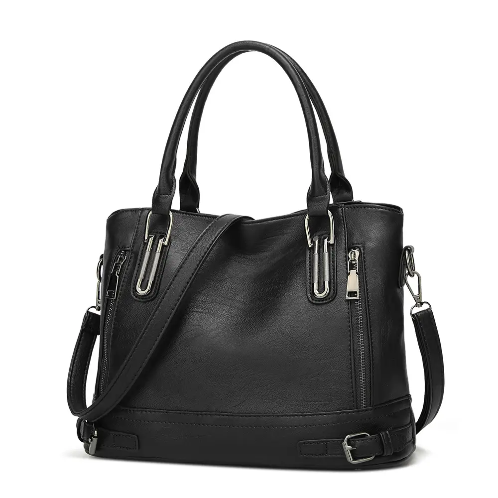 Women's Brown Leather Shoulder Bag Large Capacity 2024 - Image 3