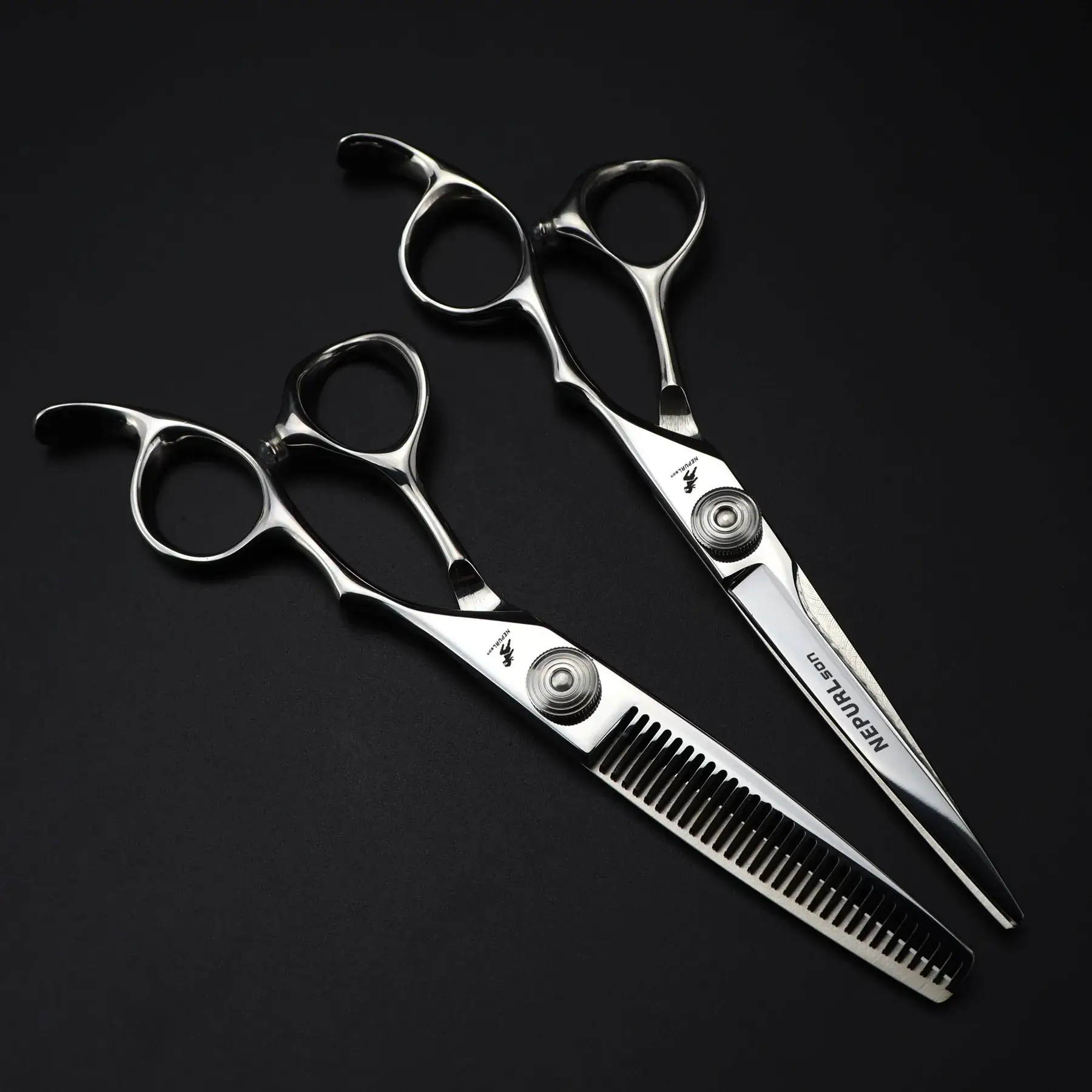 6.0 Inch GAO File Barber Scissors with Notch Blade - Image 5