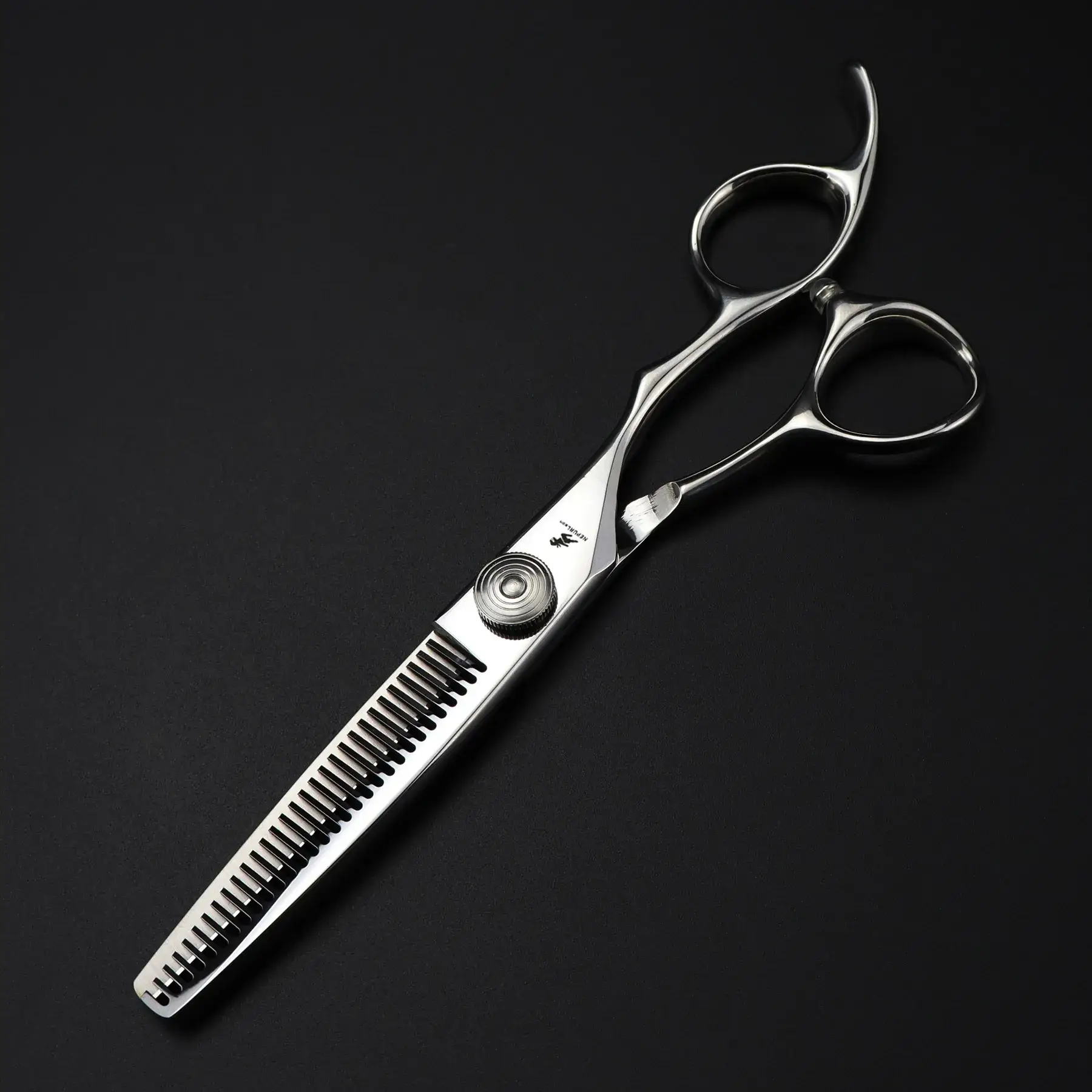 6.0 Inch GAO File Barber Scissors with Notch Blade - Image 2
