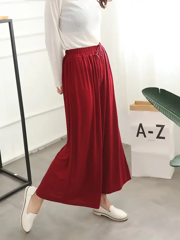 Black Wide Leg Pants Women Summer Casual High Waist - Image 10