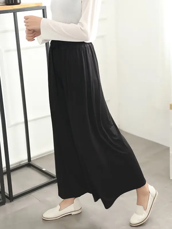 Black Wide Leg Pants Women Summer Casual High Waist - Image 12