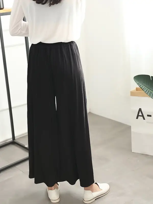Black Wide Leg Pants Women Summer Casual High Waist - Image 13