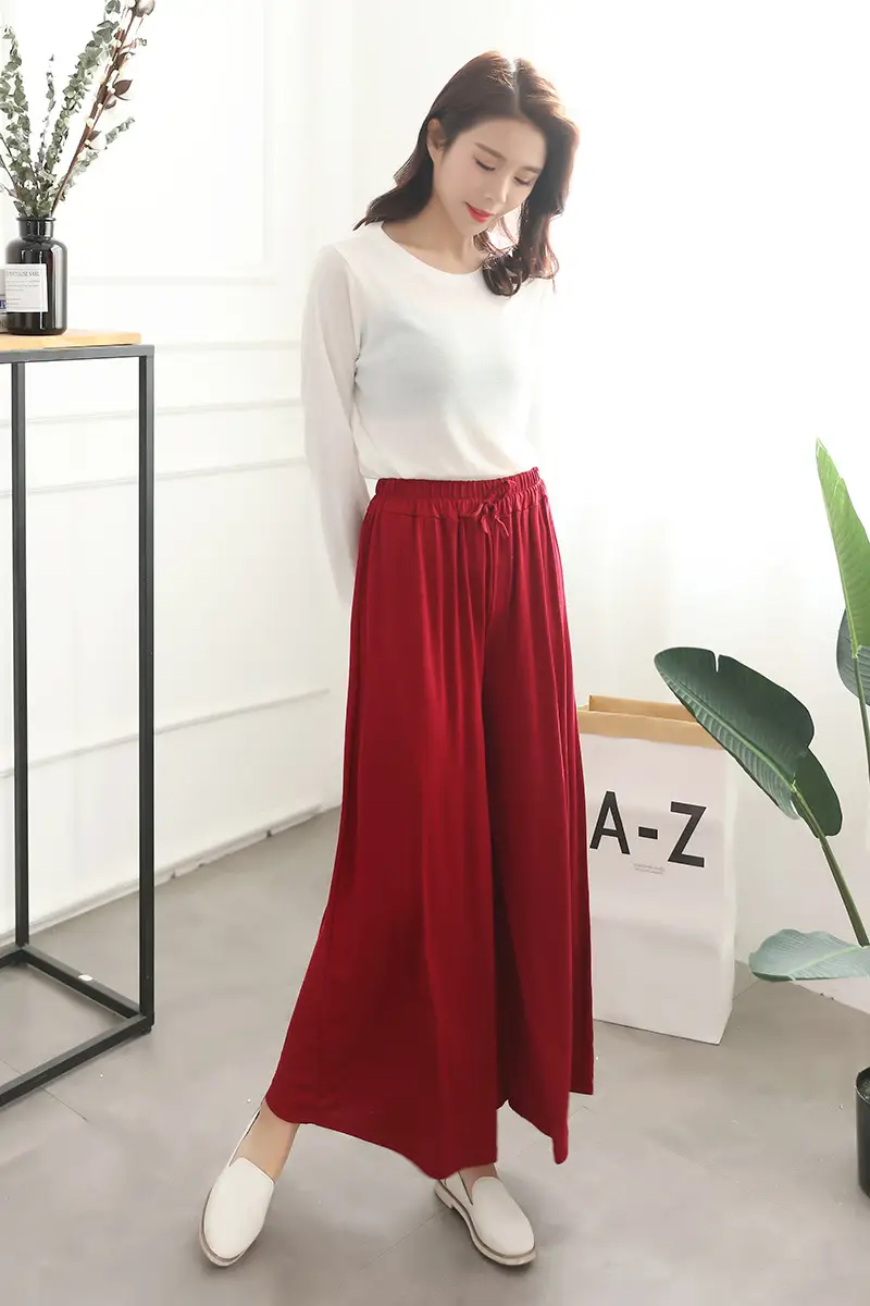 Black Wide Leg Pants Women Summer Casual High Waist — feature 13