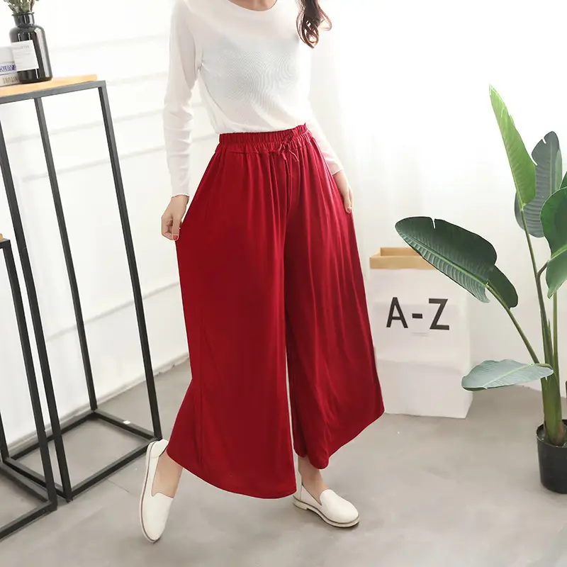 Black Wide Leg Pants Women Summer Casual High Waist — feature 14