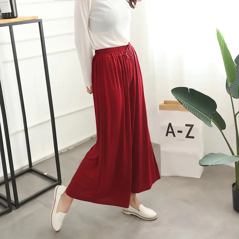 Black Wide Leg Pants Women Summer Casual High Waist — feature 15