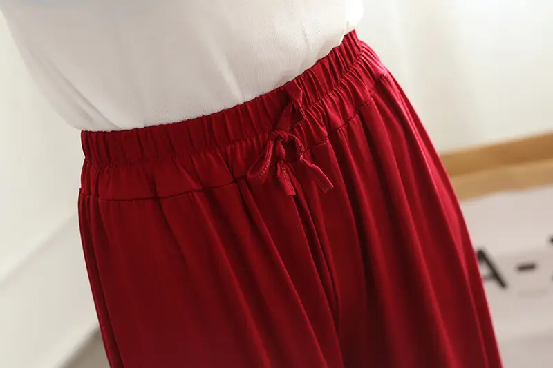 Black Wide Leg Pants Women Summer Casual High Waist — feature 17