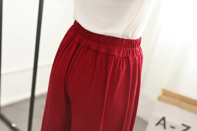 Black Wide Leg Pants Women Summer Casual High Waist — feature 19
