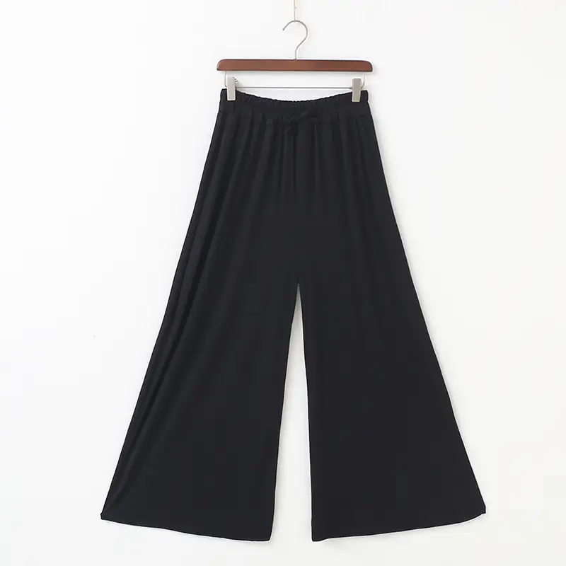 Black Wide Leg Pants Women Summer Casual High Waist — feature 22