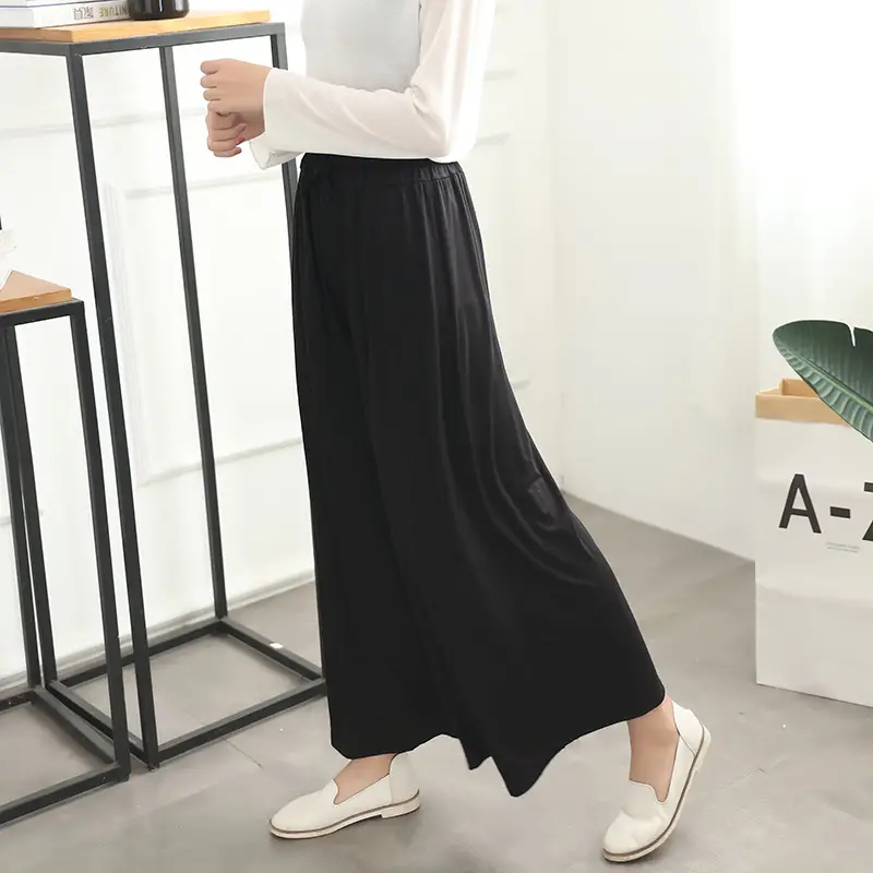 Black Wide Leg Pants Women Summer Casual High Waist — feature 9