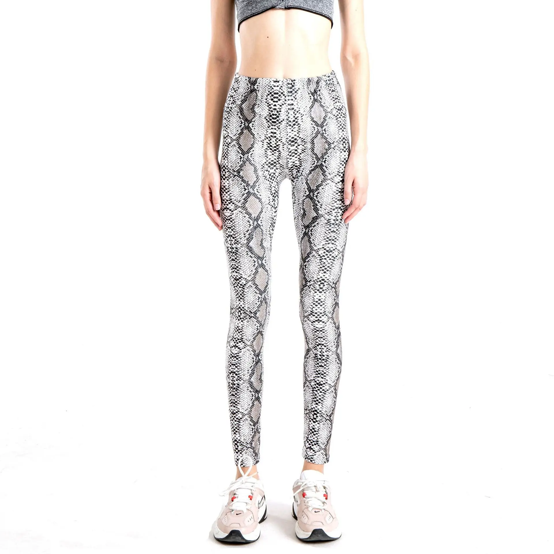 9822 European American Animal Print Leggings Export Leggings Nine Point Pants Wholesale Leggings - Image 5