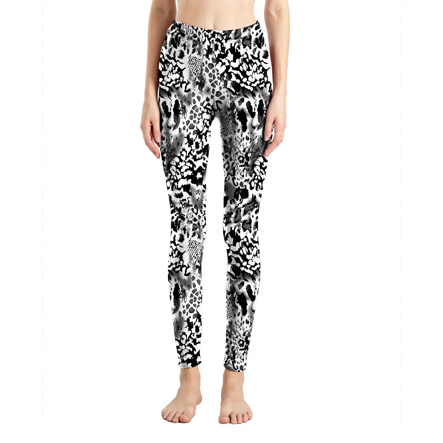 9822 European American Animal Print Leggings Export Leggings Nine Point Pants Wholesale Leggings - Image 9