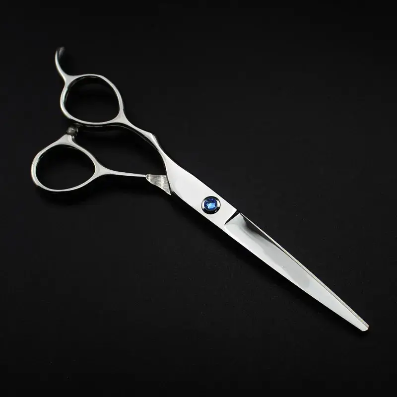6.0 Inch Hairdressing Scissors Silver Metal Customizable