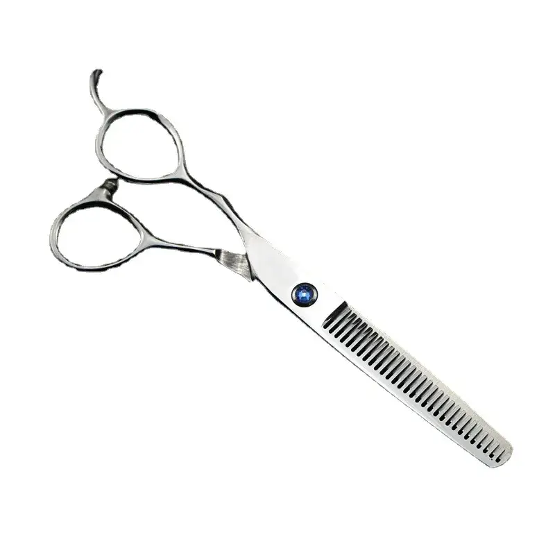 6.0 Inch Hairdressing Scissors Silver Metal Customizable