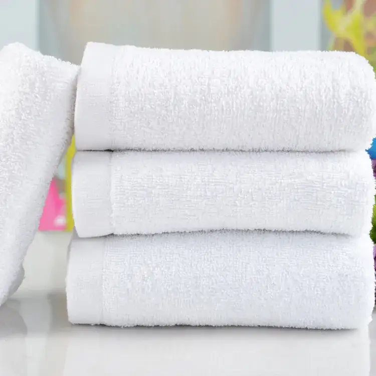 White Cotton Hotel Towels for Home & Office Use - Image 5