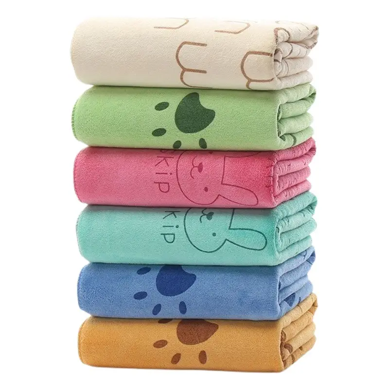 Microfiber Beach Towel with Bunny Print Large Adult Use
