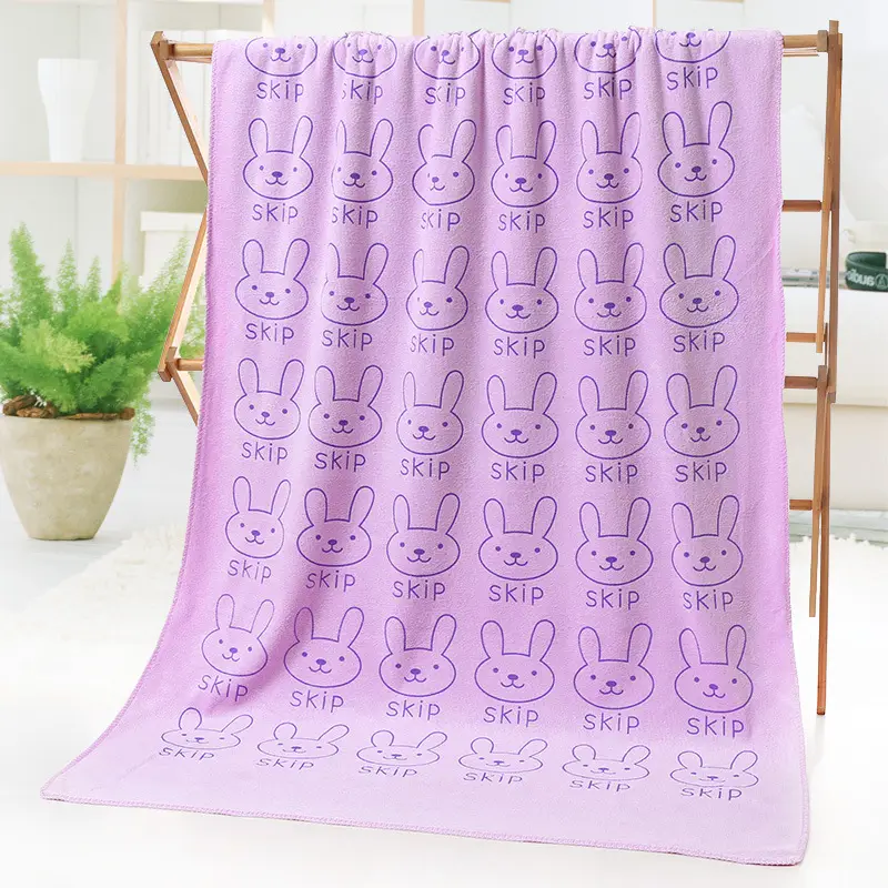 Microfiber Beach Towel with Bunny Print Large Adult Use - Image 10