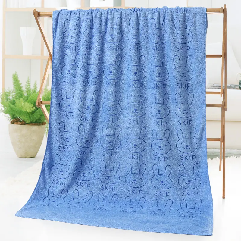 Microfiber Beach Towel with Bunny Print Large Adult Use - Image 11