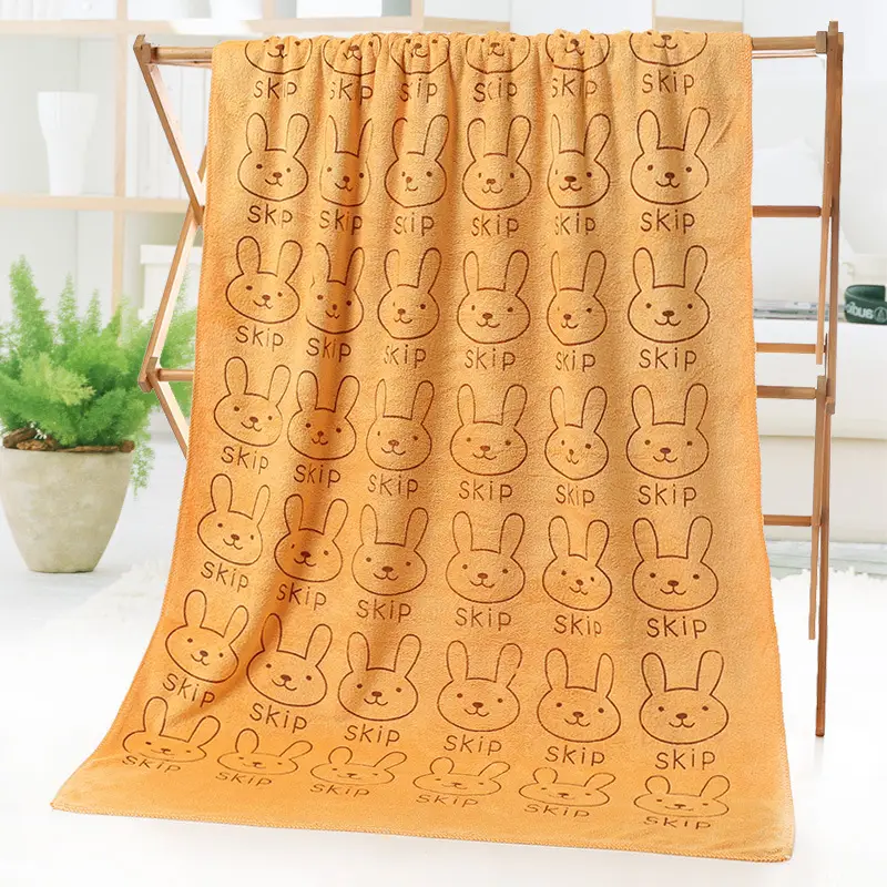 Microfiber Beach Towel with Bunny Print Large Adult Use - Image 12