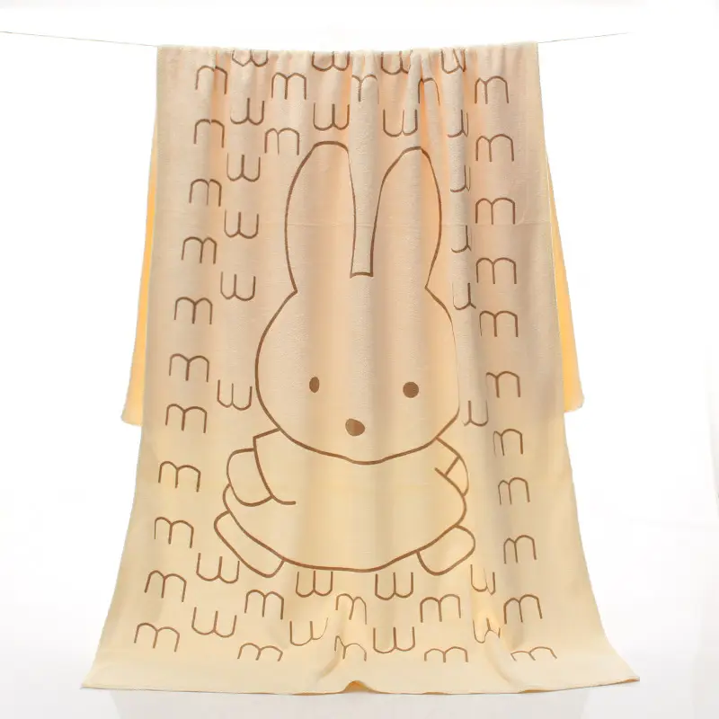 Microfiber Beach Towel with Bunny Print Large Adult Use - Image 8