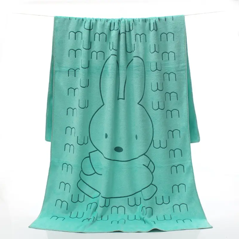 Microfiber Beach Towel with Bunny Print Large Adult Use - Image 9