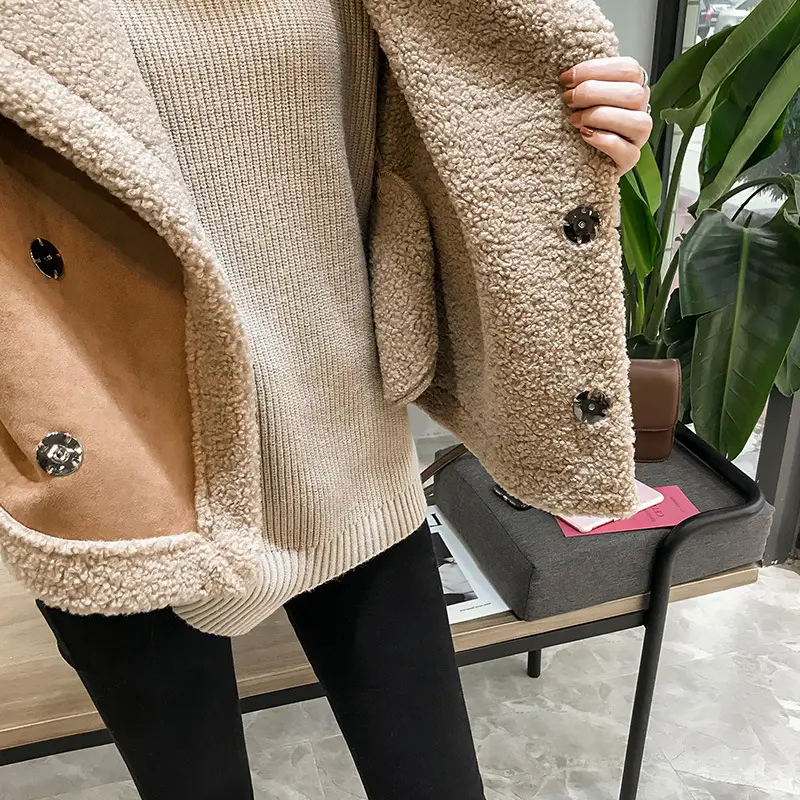 Lamb Wool Vest Women's Warm Fur Sleeveless Jacket - Image 5