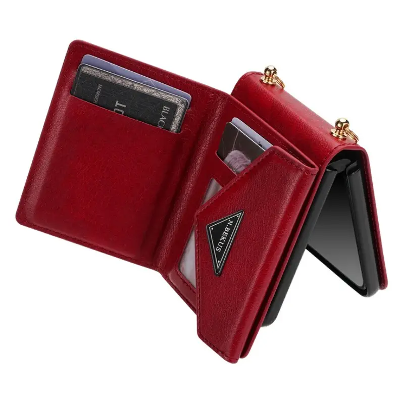 Red Foldable Phone Case with Card Holder