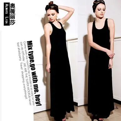 Women's Grey Long Sleeve Vest Dress Modal Fabric - Image 10