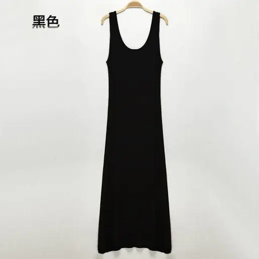 Women's Grey Long Sleeve Vest Dress Modal Fabric - Image 11