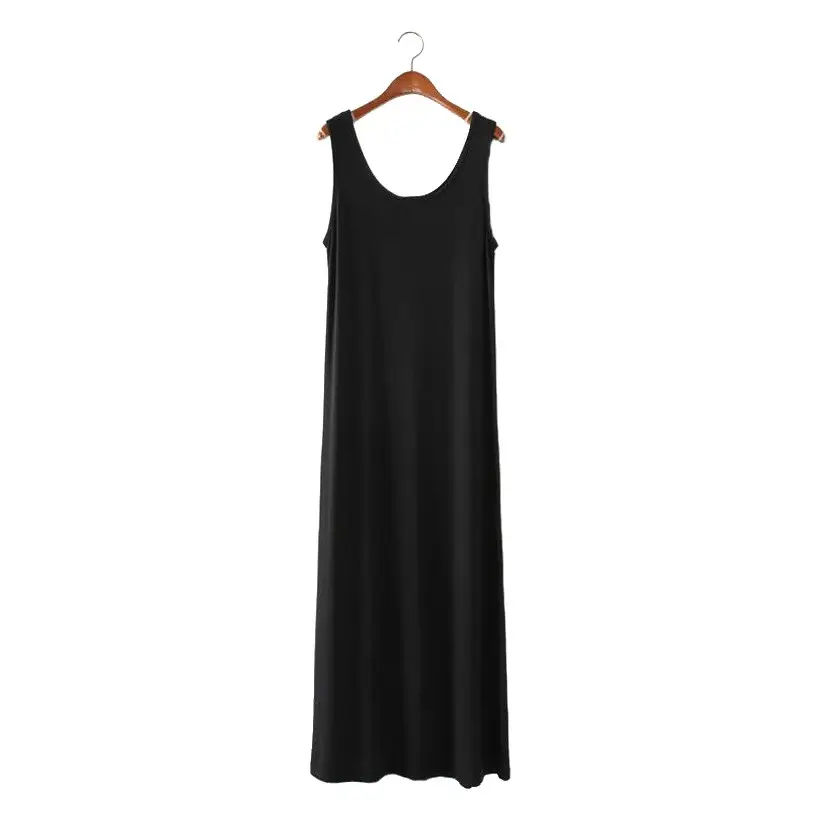 Women's Grey Long Sleeve Vest Dress Modal Fabric
