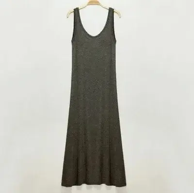 Women's Grey Long Sleeve Vest Dress Modal Fabric - Image 6