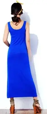 Women's Grey Long Sleeve Vest Dress Modal Fabric - Image 7