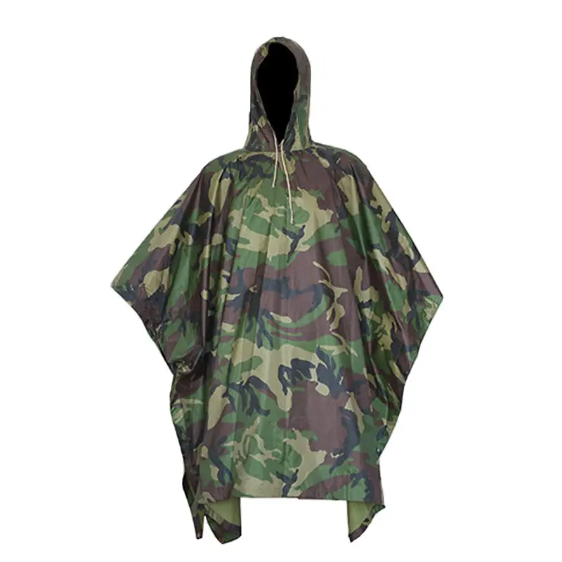 LOOGU PVC Outdoor Cycling Mountaineering Poncho Camouflage Multi-Function Raincoat