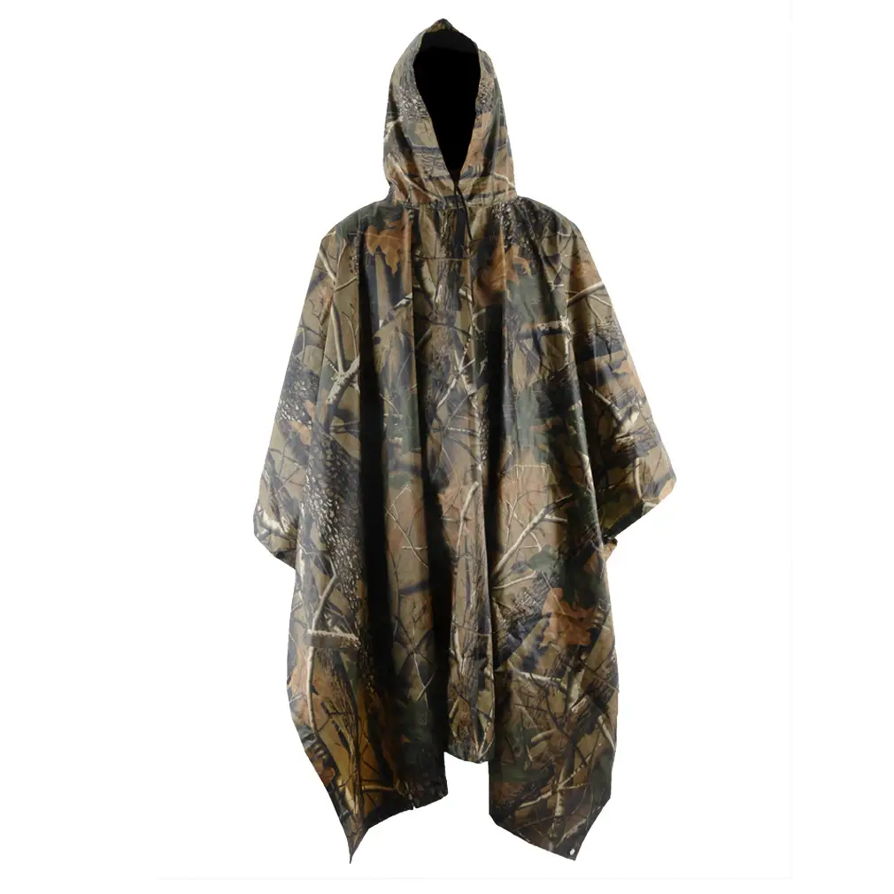 LOOGU PVC Outdoor Cycling Mountaineering Poncho Camouflage Multi-Function Raincoat