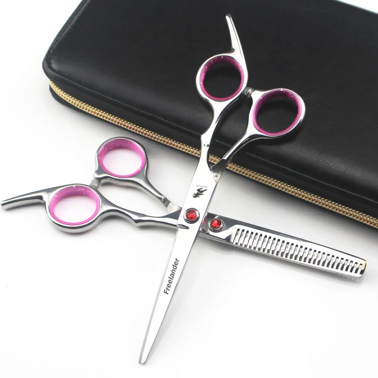Ruby Sapphire Flat Hair Scissors Blue 6h - Image 9