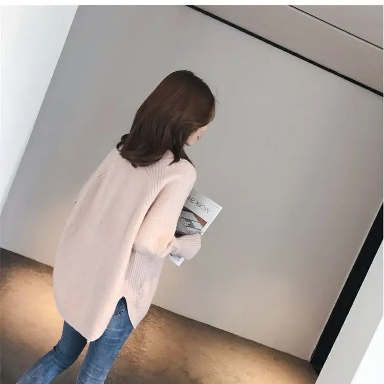 Women's Knitted V-Neck Pullover Sweater Winter Wear — feature 17